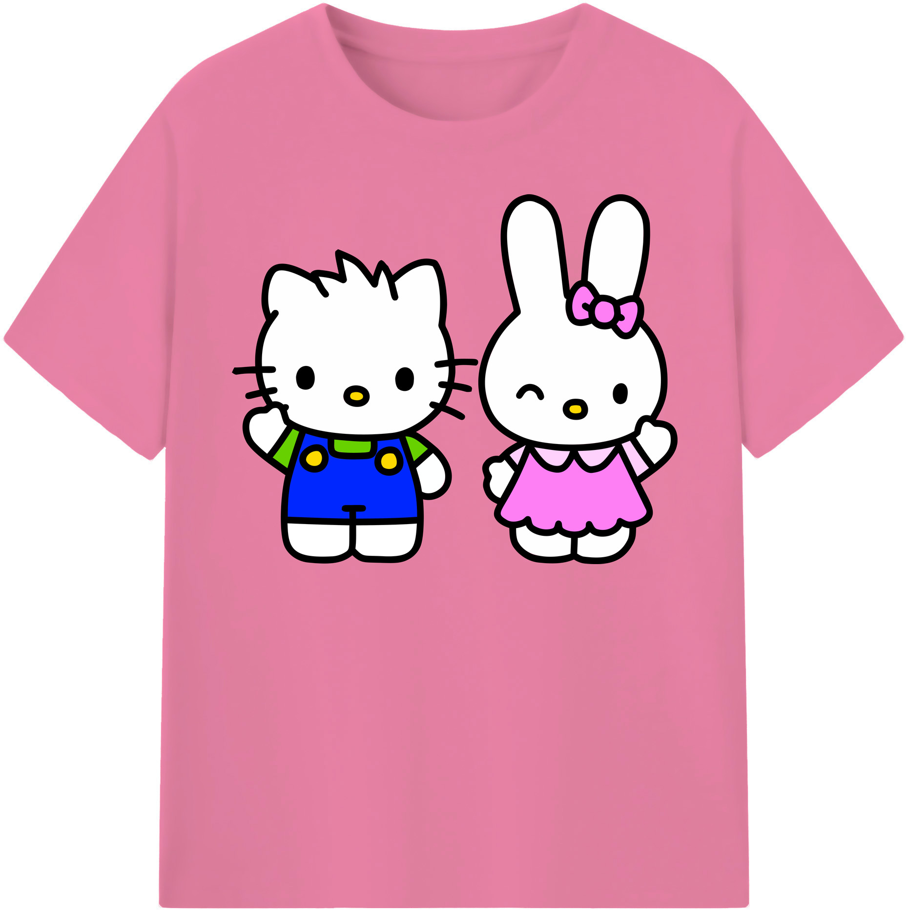 （画像用） Hello Kitty ハローキティ 綿100％半袖Tシャツ（フロントプリント）